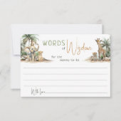 Oerwoud Safari Dieren Woorden van Wijsheid Kaart (Voorkant)