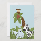 Oerwoud Safari Dierneutraal Baby shower Kaart (Achterkant)