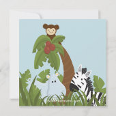 Oerwoud Safari Dierneutraal Baby shower Kaart (Achterkant)