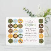 Oerwoud Safari Dierneutraal Baby shower Kaart (Staand voorkant)