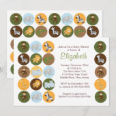 Oerwoud Safari Dierneutraal Baby shower Kaart (Voorkant / Achterkant)