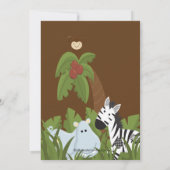 Oerwoud Safari Dierneutraal Baby shower Kaart (Achterkant)