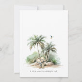 Oerwoud Safari Elephant Adventure Baby shower Kaart (Achterkant)