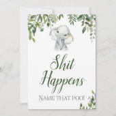 Oerwoud Safari Elephant Sweet Mess Sign Size 5x7" Kaart (Voorkant)