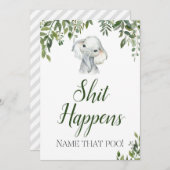 Oerwoud Safari Elephant Sweet Mess Sign Size 5x7" Kaart (Voorkant / Achterkant)