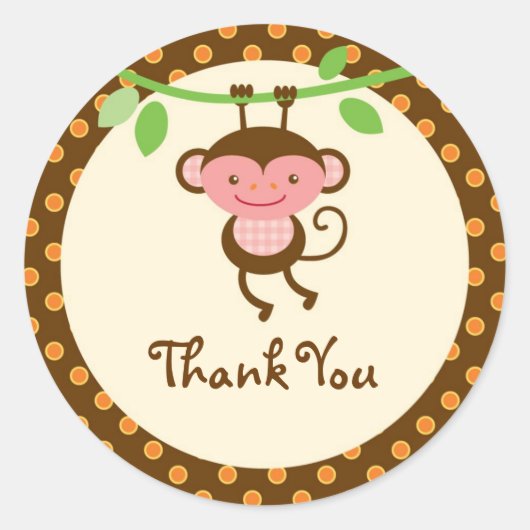 Oerwoud Safari Favor Sticker (Voorkant)