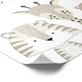 Oerwoud Safari Favors Baby Birthday Snoep Bar Poster (Hoek)