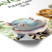 Oerwoud Safari Favors Party Sign Poster (Hoek)