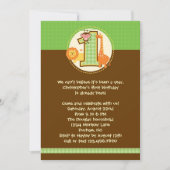 Oerwoud Safari First Birthday Invitation Kaart (Voorkant)