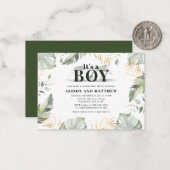 Oerwoud Safari Forest Animal Budget Baby shower Notitiekaartje (Voorkant / Achterkant in situ)