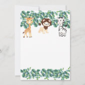 Oerwoud Safari Foto Jongens 1e Verjaardag Kaart (Achterkant)