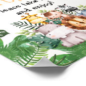 Oerwoud Safari Fuel Up Zone Verjaardag Poster (Hoek)