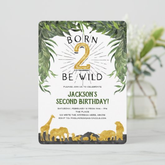 Oerwoud, Safari, geboren 2 zijn wild, tweede verja Kaart (Staand voorkant)