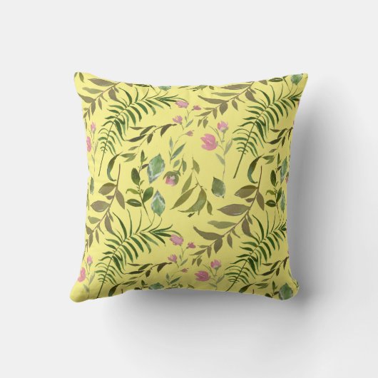 Oerwoud Safari Genderneutraal Geel Kussen (Achterkant)