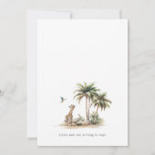 Oerwoud Safari Giraffe Adventure Baby shower Kaart (Achterkant)