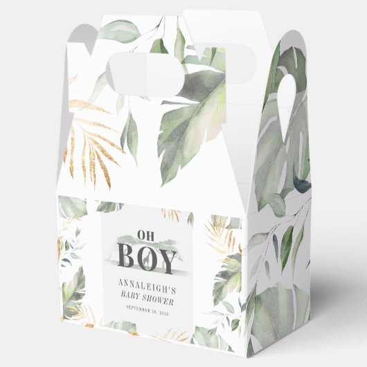 Oerwoud Safari Giraffe Baby shower Bedankdoosjes (Geopend)