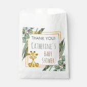 Oerwoud Safari Giraffe Baby shower Dank u Bedankzakje (Voorkant)
