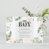 Oerwoud Safari Giraffe Baby shower Kaart (Staand voorkant)