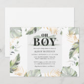 Oerwoud Safari Giraffe Baby shower Kaart (Voorkant / Achterkant)