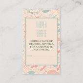 Oerwoud Safari Giraffe Baby shower Luier Raffle Informatiekaartje (Voorkant)