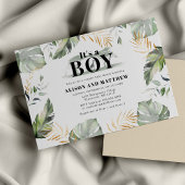 Oerwoud Safari Giraffe Baby shower Uitnodiging