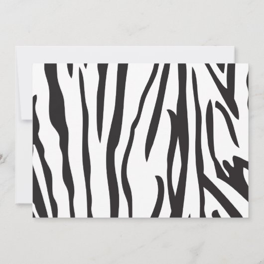 Oerwoud Safari Giraffe Birthday Party Invitation Kaart (Achterkant)