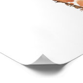 Oerwoud Safari Giraffe Blue Baby shower Welkom Poster (Hoek)