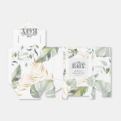 Oerwoud Safari Giraffe Botanisch Baby shower Bedankdoosjes (Uitgevouwen)