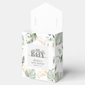 Oerwoud Safari Giraffe Botanisch Baby shower Bedankdoosjes (Geopend)