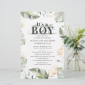 Oerwoud Safari Giraffe Botanisch Baby shower Briefpapier (Staand voorkant)