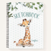 Oerwoud Safari Giraffe Gepersonaliseerd handboek Notitieboek (Voorkant)