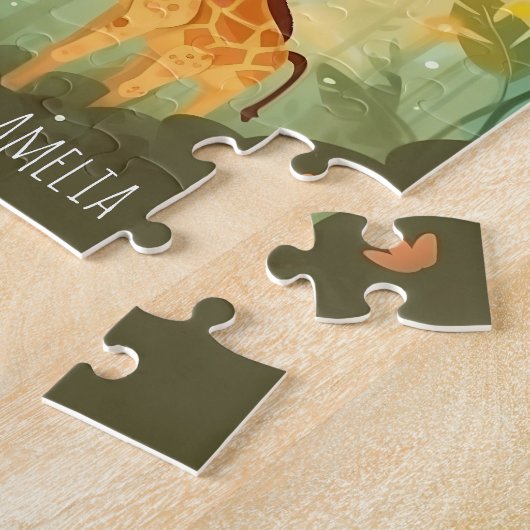 Oerwoud Safari Giraffe Legpuzzel (Zijkant)