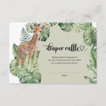 Oerwoud Safari Giraffe Palms Leaves Baby shower