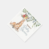 Oerwoud Safari Giraffe Persoonlijk Baby shower Servet (Hoek)