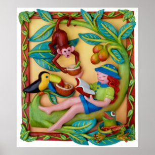Oerwoud Safari Girls Room Poster