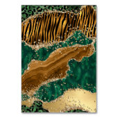 Oerwoud Safari Green Glitter Wedding Kaart (Achterkant)