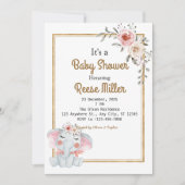 Oerwoud Safari Greenery Baby shower Kaart (Voorkant)