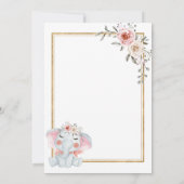 Oerwoud Safari Greenery Baby shower Kaart (Achterkant)