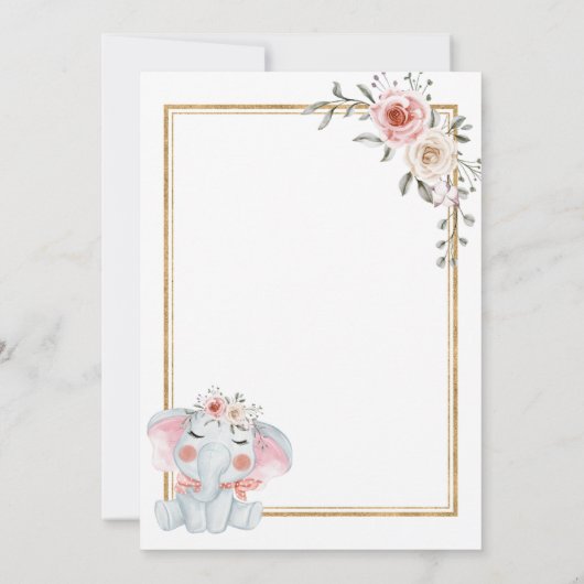 Oerwoud Safari Greenery Baby shower Kaart (Achterkant)