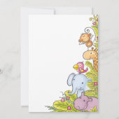 Oerwoud Safari Greenery Baby shower Kaart (Achterkant)