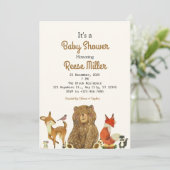 Oerwoud Safari Greenery Baby shower Kaart (Staand voorkant)