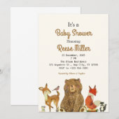 Oerwoud Safari Greenery Baby shower Kaart (Voorkant / Achterkant)