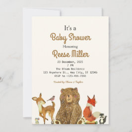 Oerwoud Safari Greenery Baby shower Kaart