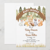 Oerwoud Safari Greenery Baby shower Kaart (Voorkant / Achterkant)