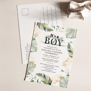 Oerwoud Safari Greenery Couples Baby shower Uitnodiging Briefkaart