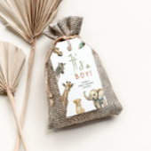Oerwoud Safari Het is een Boy Baby shower Bedankt Cadeaulabel