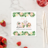 Oerwoud Safari Het is een meisje Baby shower Servet (Insitu)