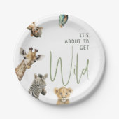 Oerwoud Safari Het staat op het punt om wild Baby  Papieren Bordje (Voorkant)