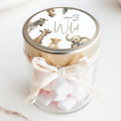 Oerwoud Safari Het staat op het punt om wild Baby  Ronde Sticker