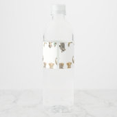 Oerwoud Safari Het staat op het punt om wild Baby  Waterfles Etiket (Achterkant)